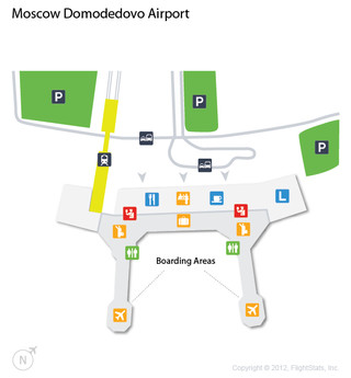 Carte du terminal et de l'aeroport Domodedovo (DME)